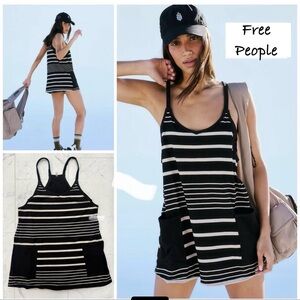 NEW Free People FP Movement Hot Shot Printed Mini Dress with logo!